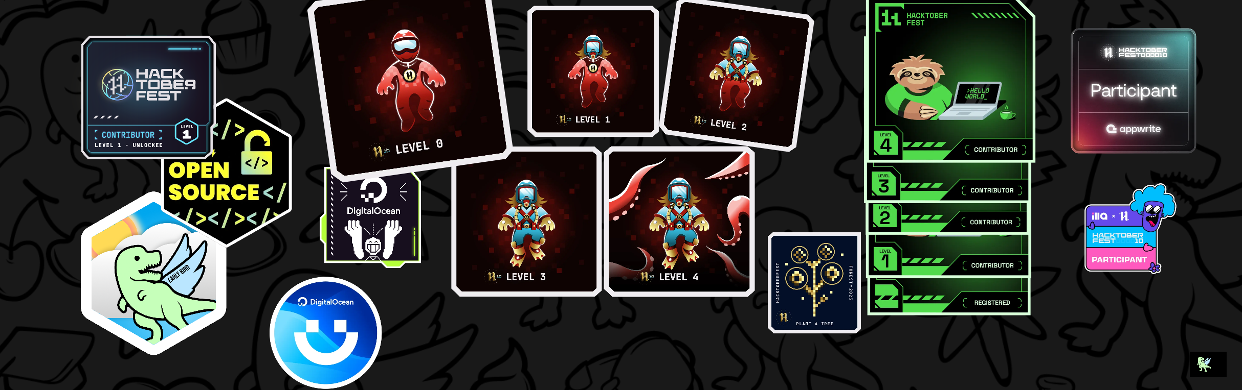 An image of @alaminfirdows's Holopin badges, which is a link to view their full Holopin profile