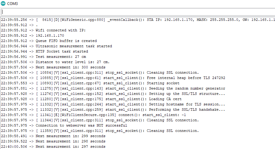 WiFiClientSecure Arduino Core 2.0.2
