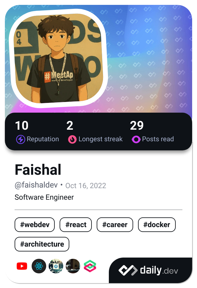 Faishal's Dev Card