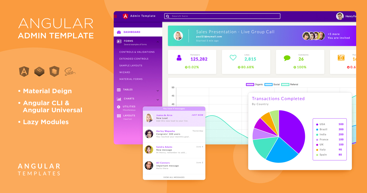 Angular Admin Template