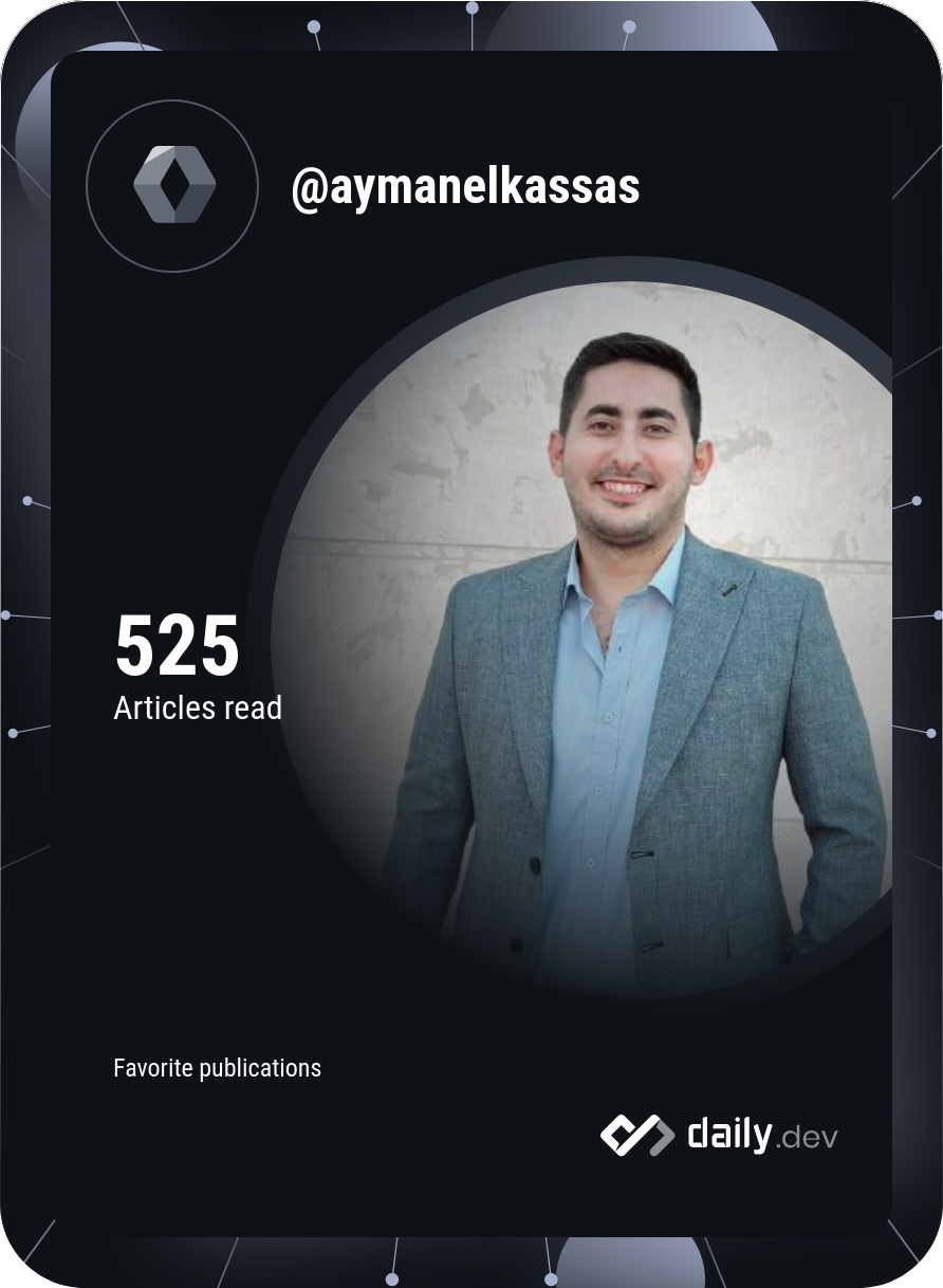 Ayman Elkassas's Dev Card