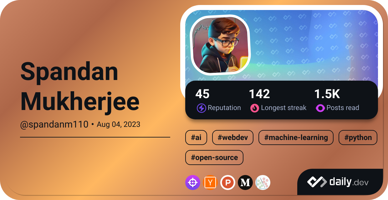 Spandan Mukherjee's Dev Card